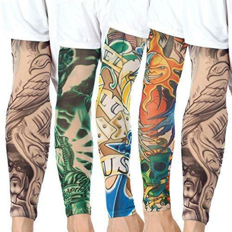 20PCS Set Arts Fake Temporary Tattoo Armsleeve Arm Sunscreen Sleeves