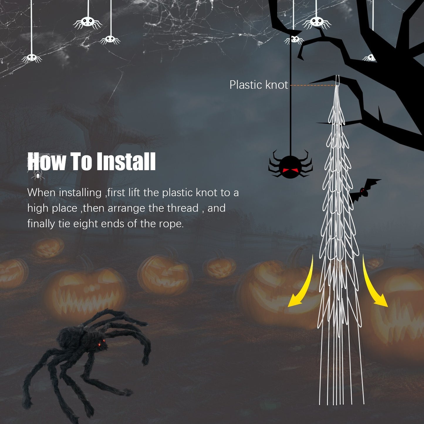 2 Pack 12Ft Large Spider Web Halloween Decorations for Garden Yard Outdoor Decor