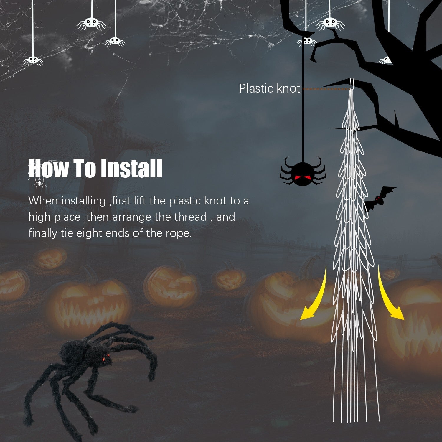 2 Pack 12Ft Large Spider Web Halloween Decorations for Garden Yard Outdoor Decor
