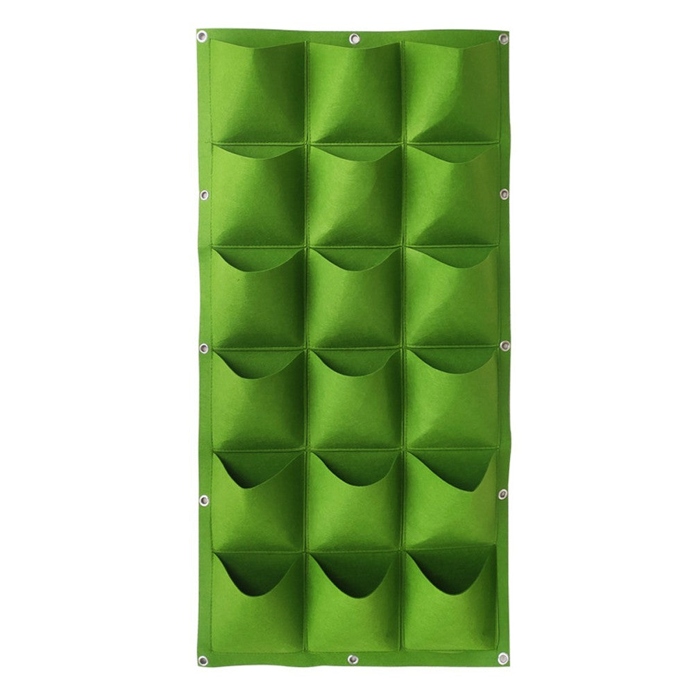 New 18 Pockets Wall Hanging Planting Bags Plant Grow Planter Living Bag Garden