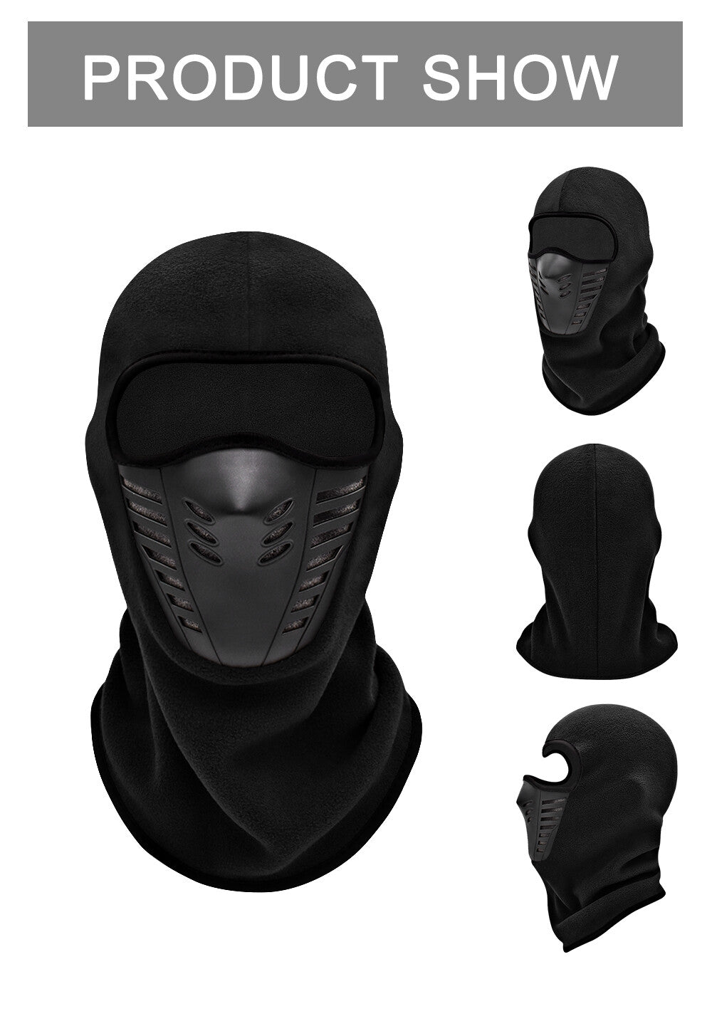 Winter Balaclava Ski Full Face Mask Windproof Fleece Neck Warm for Cold Weather