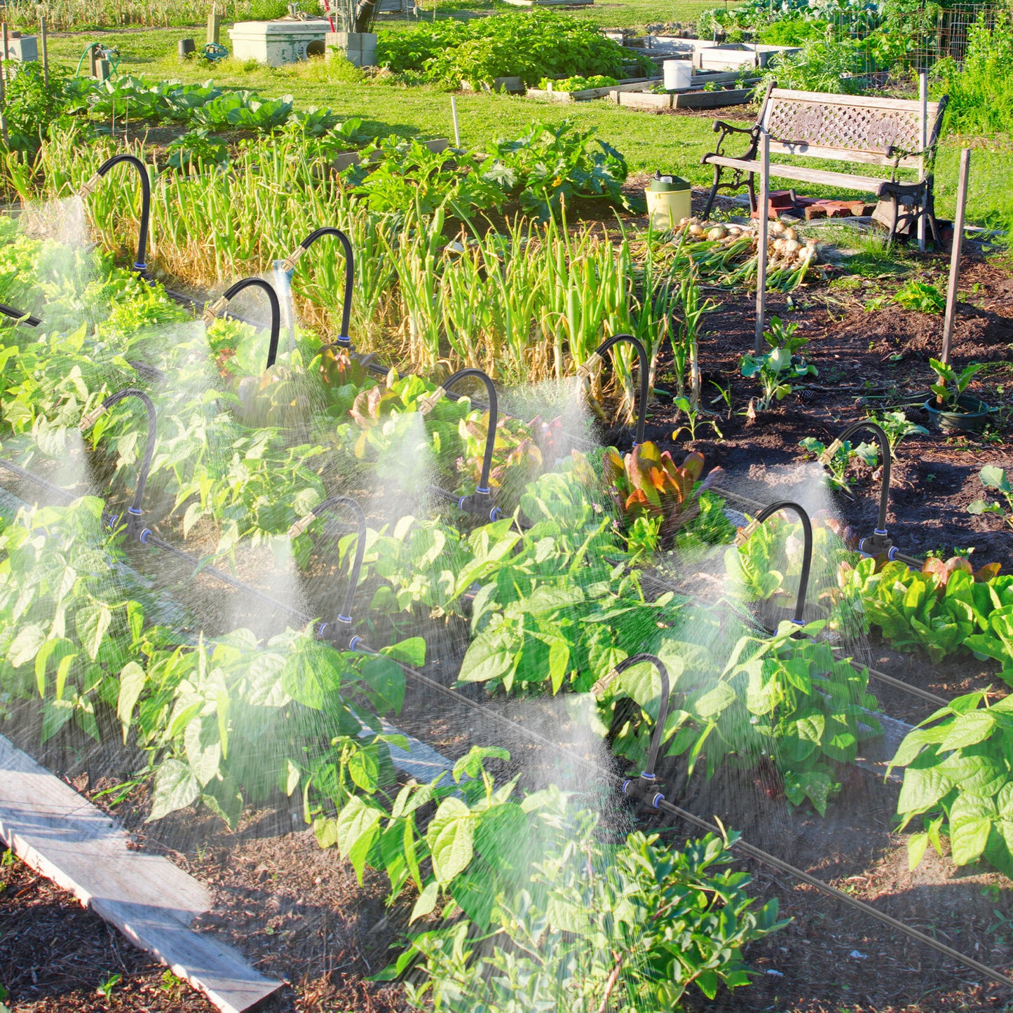 DIY Flexible Misting Kit – Garden Cooling & Irrigation Spray System for Patio & Plants
