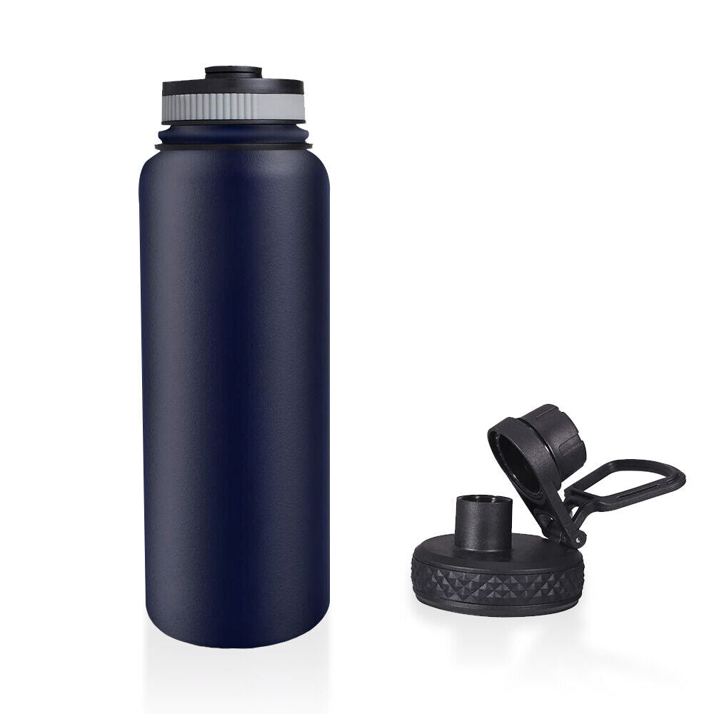 Water Bottle Stainless Steel Vacuum Double Wall Insulation Sport Wide Mouth 40 Oz 