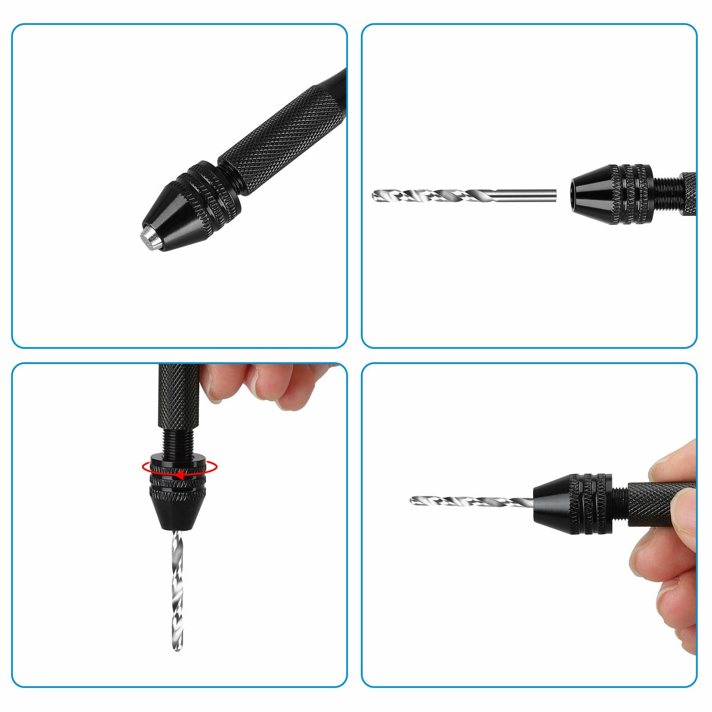 31Pcs Mini Tiny Micro Hand HSS Twist Drill Bits Set Set 0.3-1.6Mm Bit Spiral Vise