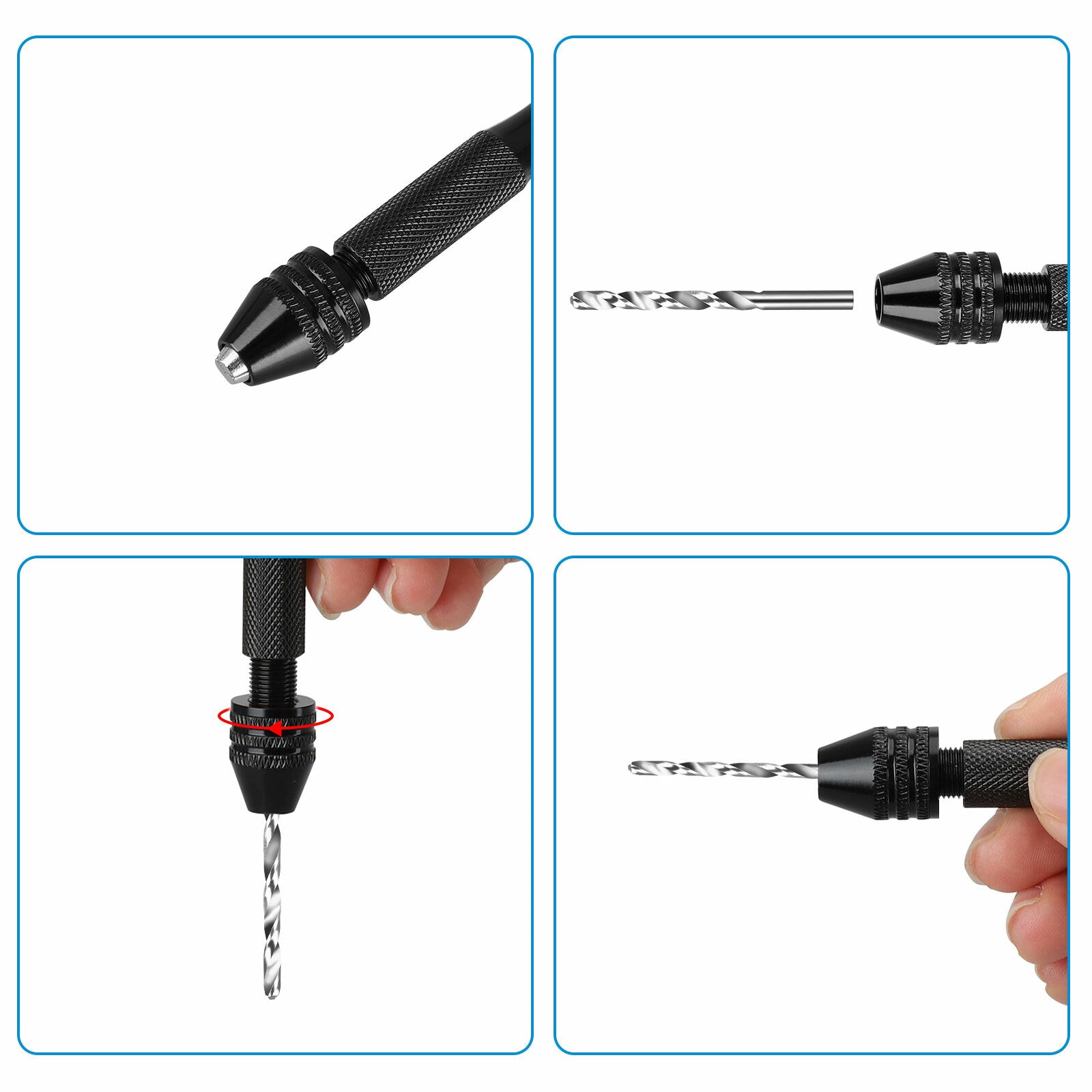 31Pcs Mini Tiny Micro Hand HSS Twist Drill Bits Set Set 0.3-1.6Mm Bit Spiral Vise