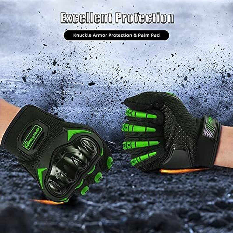 Motorcycle Gloves for Men Women Full Finger Touchscreen Motorbike Riding Gloves
