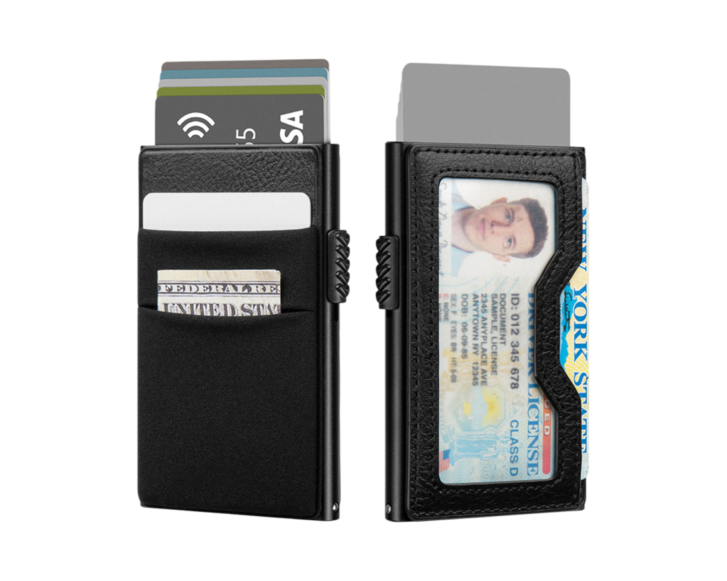 Men's Wallet Slim Mens Wallet RFID Blocking Front Pocket Card ID Holder for Airtag