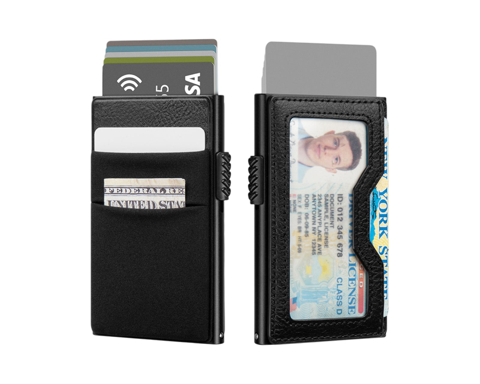 Men's Wallet Slim Mens Wallet RFID Blocking Front Pocket Card ID Holder for Airtag
