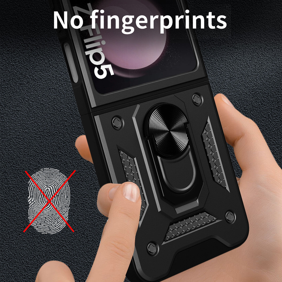 Shockproof Case For Samsung Galaxy Z Flip6 Flip5 4 Case Shockproof Stand Slide Camera Ring Cover