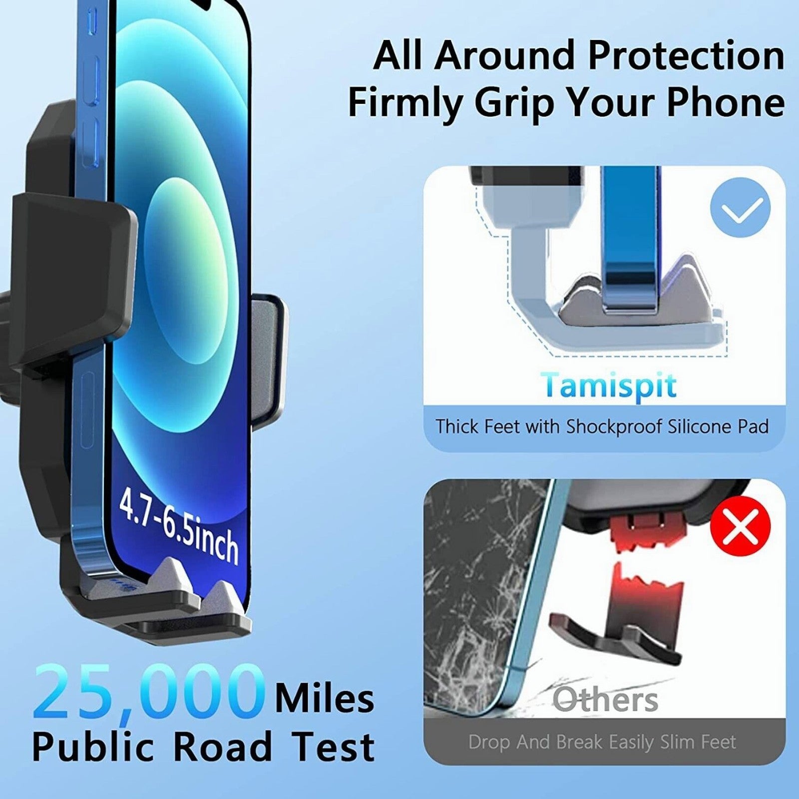 Universal Car Phone Holder – Dashboard & Windshield Mount