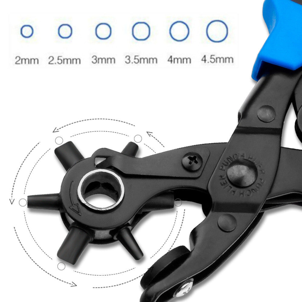 Heavy Duty Leather Hole Punch Tool Multi Size Plier for Belt Collar Strap Fabric