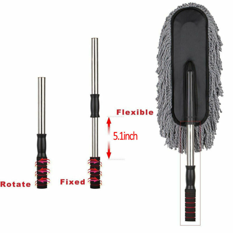 Adjustable Telescopic Car Wash Brush Kit Mop Long Handle Vehicle Cleaning Tool