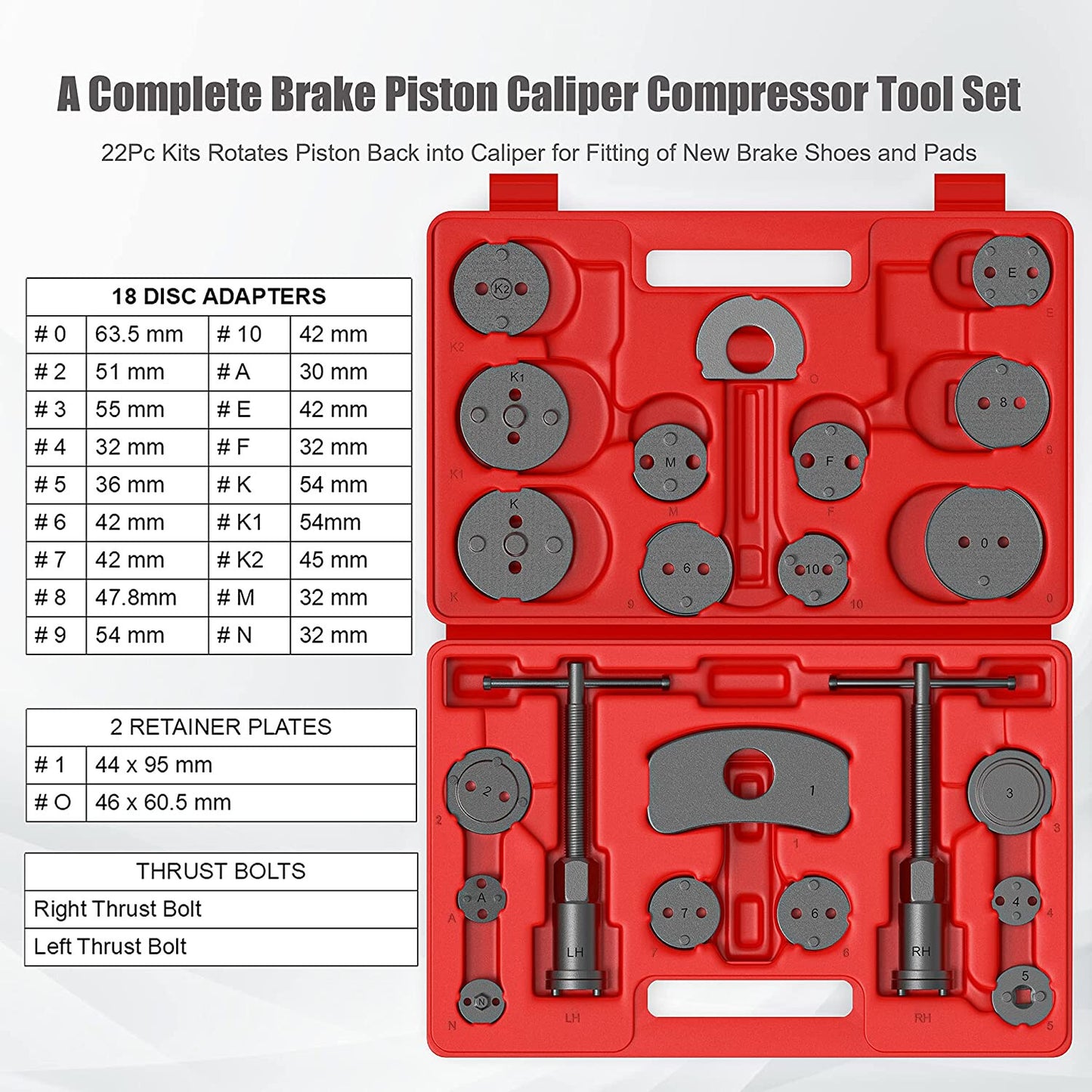 Universal Brake Caliper Rewind Tool Set (27pcs) – Wind Back & Reset Kit