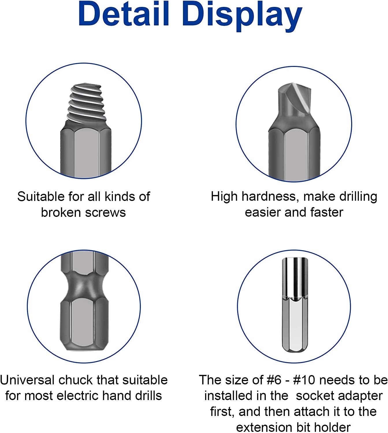  22 PCS Damaged Screw Extractor Set Stripped Kit for Broken Bolt All-Purpose