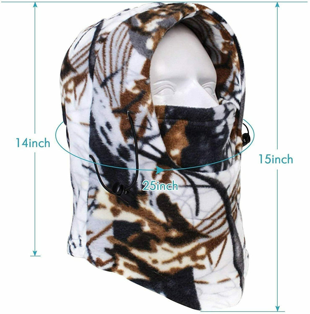 Windproof Fleece Neck Warm Balaclava Ski Full Face Mask for Cold Weather
