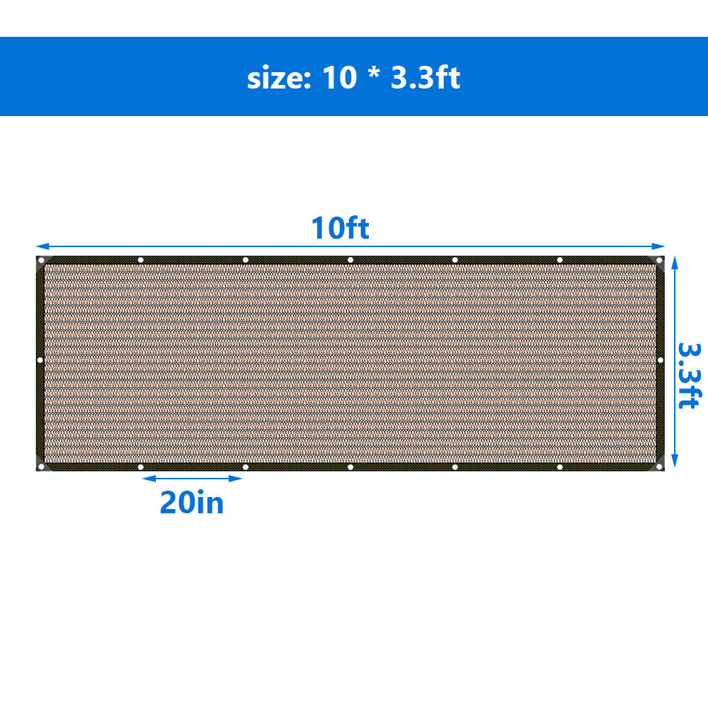 Sun Shade Cloth Privacy Screen with Grommets Balcony Fence Patio Garden Pergola
