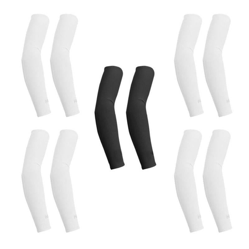 5 Pairs Cooling Arm Sleeves Cover UV Sun Protection Sports Outdoor for Men Women