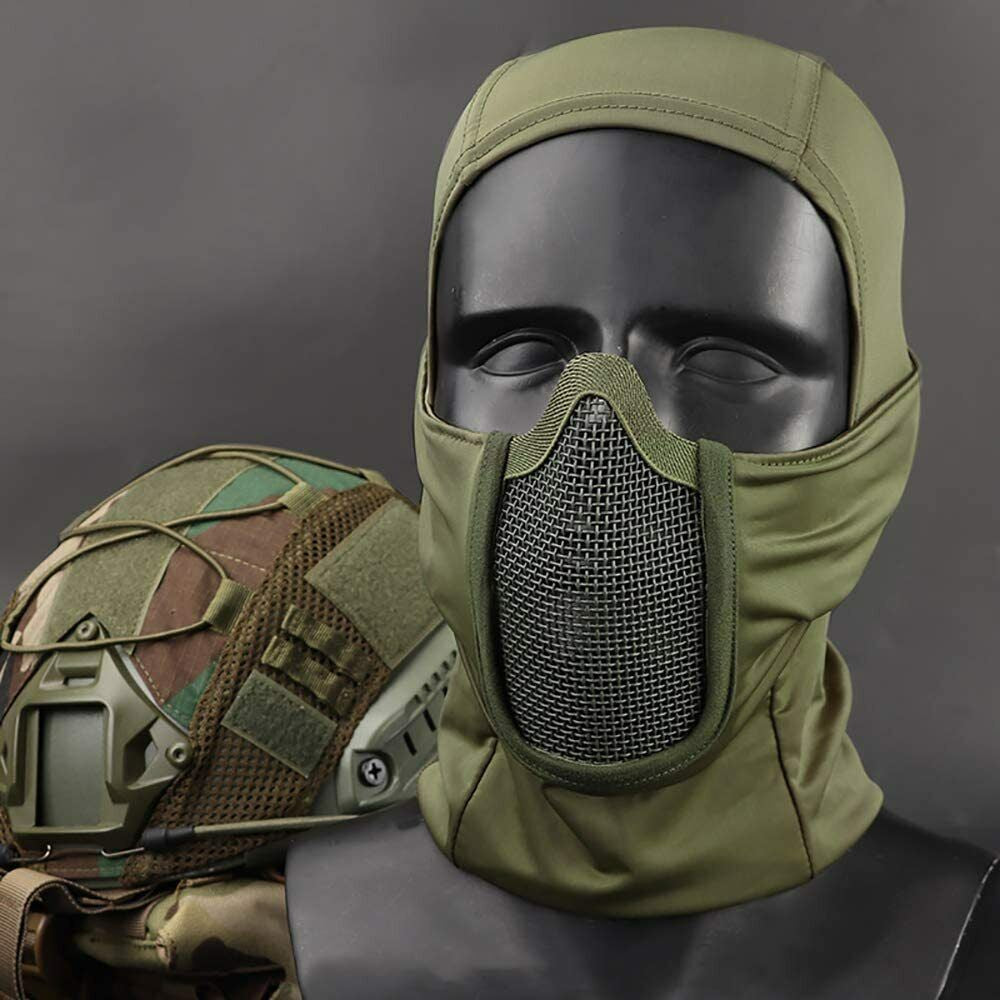 Balaclava Mesh Mask, Ninja Mask with Full Face Sun Protection Hood