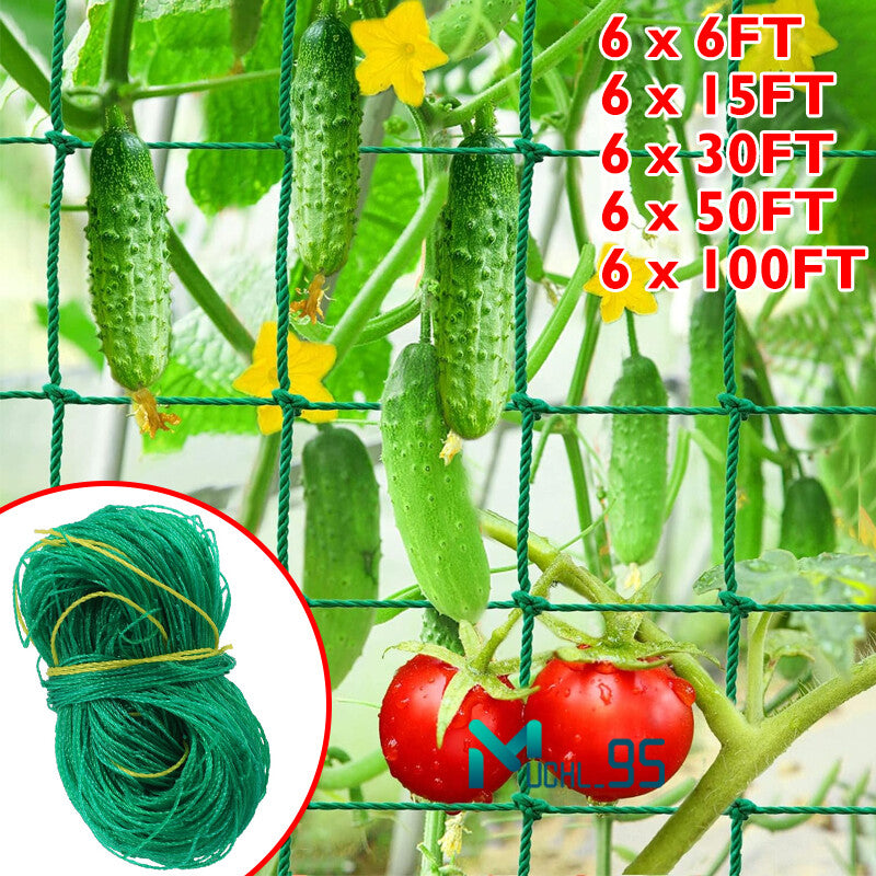 6/50Ft Garden Plant Trellis Netting Heavy Duty Mesh Netting for Climbing Plants