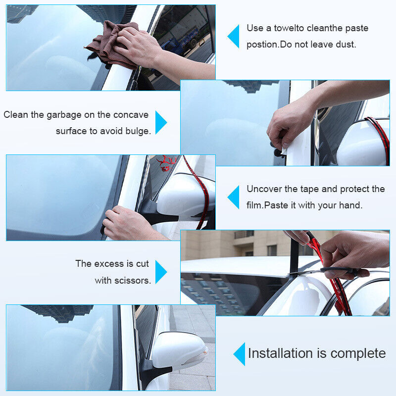 4M Universal Windshield Rubber Molding Seal Trim for Windscreen & Windows