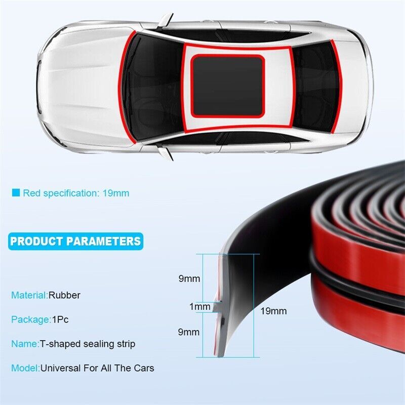 4M Universal Windshield Rubber Molding Seal Trim for Windscreen & Windows