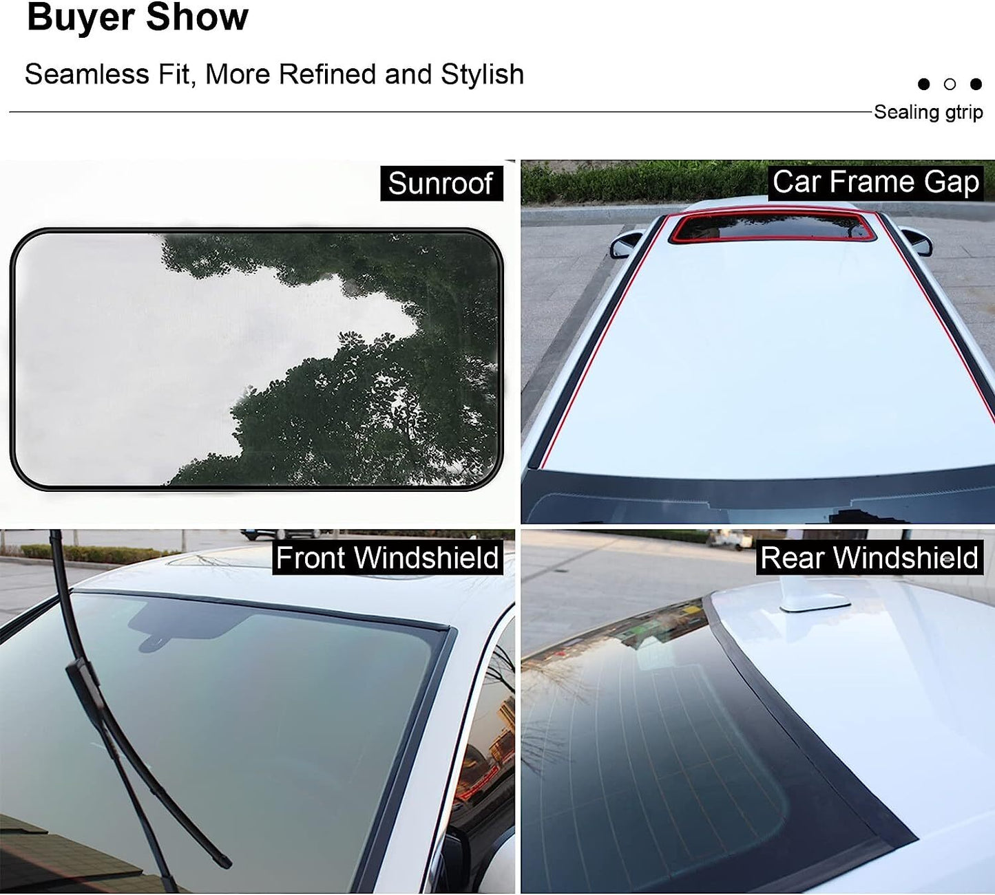4M Universal Windshield Rubber Molding Seal Trim for Windscreen & Windows