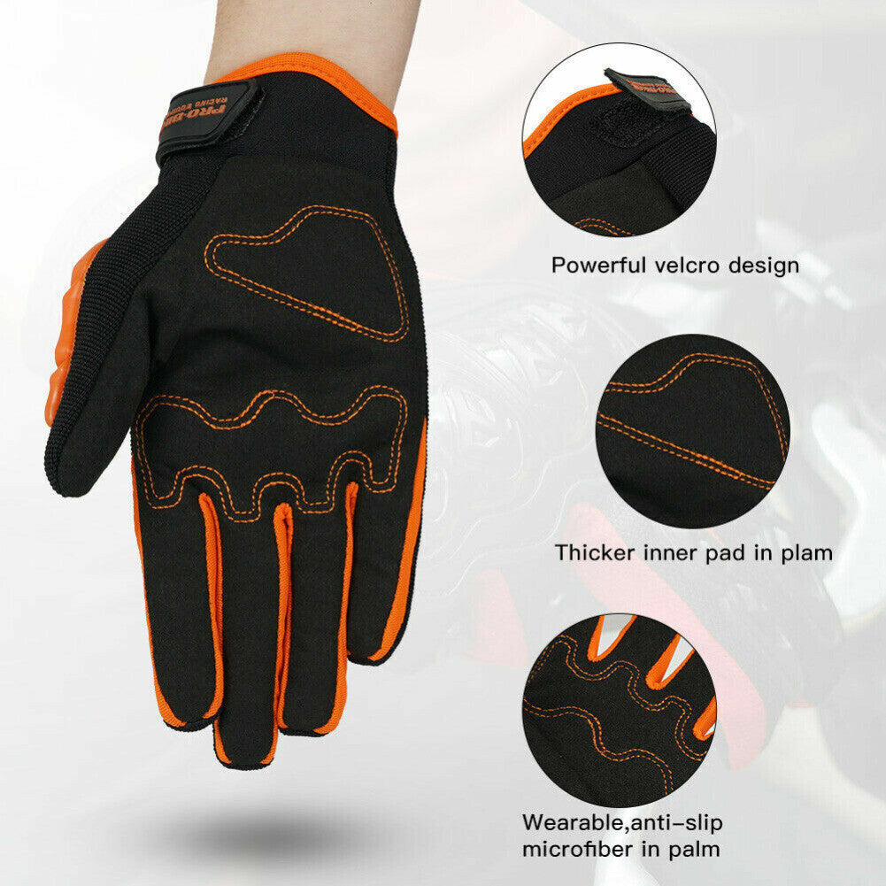 Motorcycle Racing Gloves Sport Cycling Skull Bone Skeleton Full Finger Gloves US