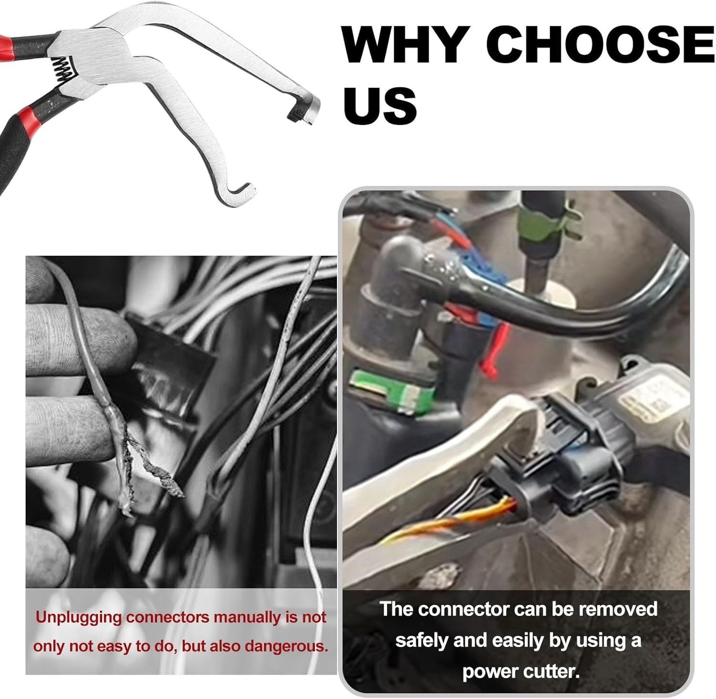 3Pc Electrical Disconnect Pliers 60 Degree Electrical Connector Separator Wiring