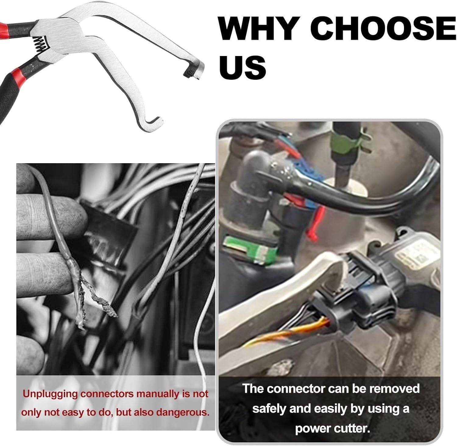 3Pc Electrical Disconnect Pliers 60 Degree Electrical Connector Separator Wiring