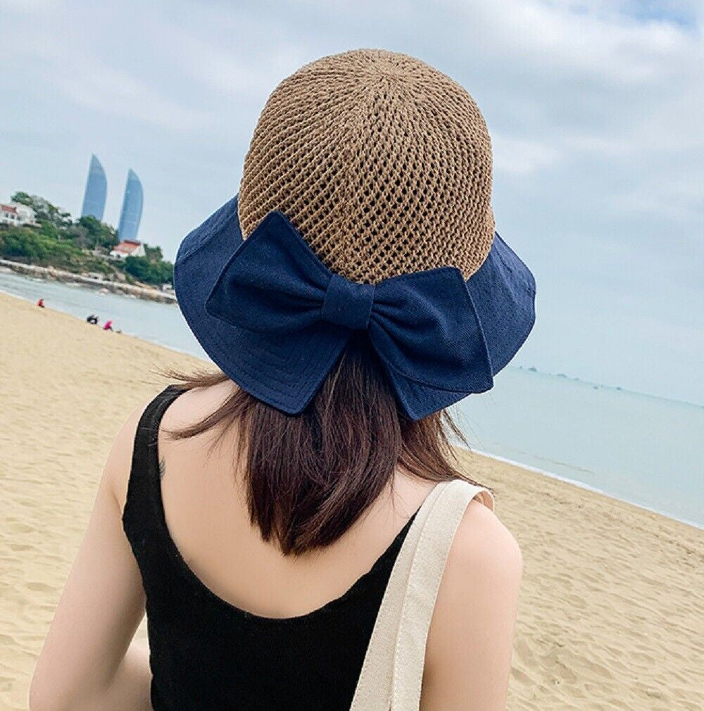 Women’S Floppy Straw Sun Hat – Wide Brim Beach Hat, Packable Summer Travel Cap