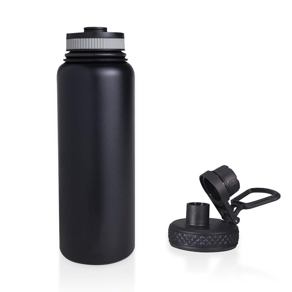 Water Bottle Stainless Steel Vacuum Double Wall Insulation Sport Wide Mouth 40 Oz 