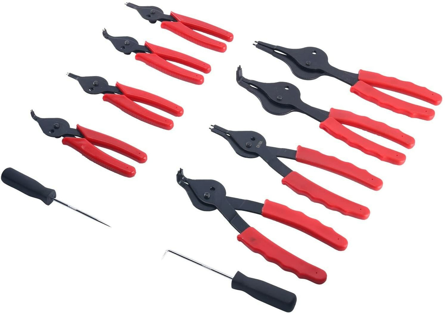  Heavy Duty 11Pcs Circlip Snap Ring Pliers Set Heat Treated Steel Vinyl Handles
