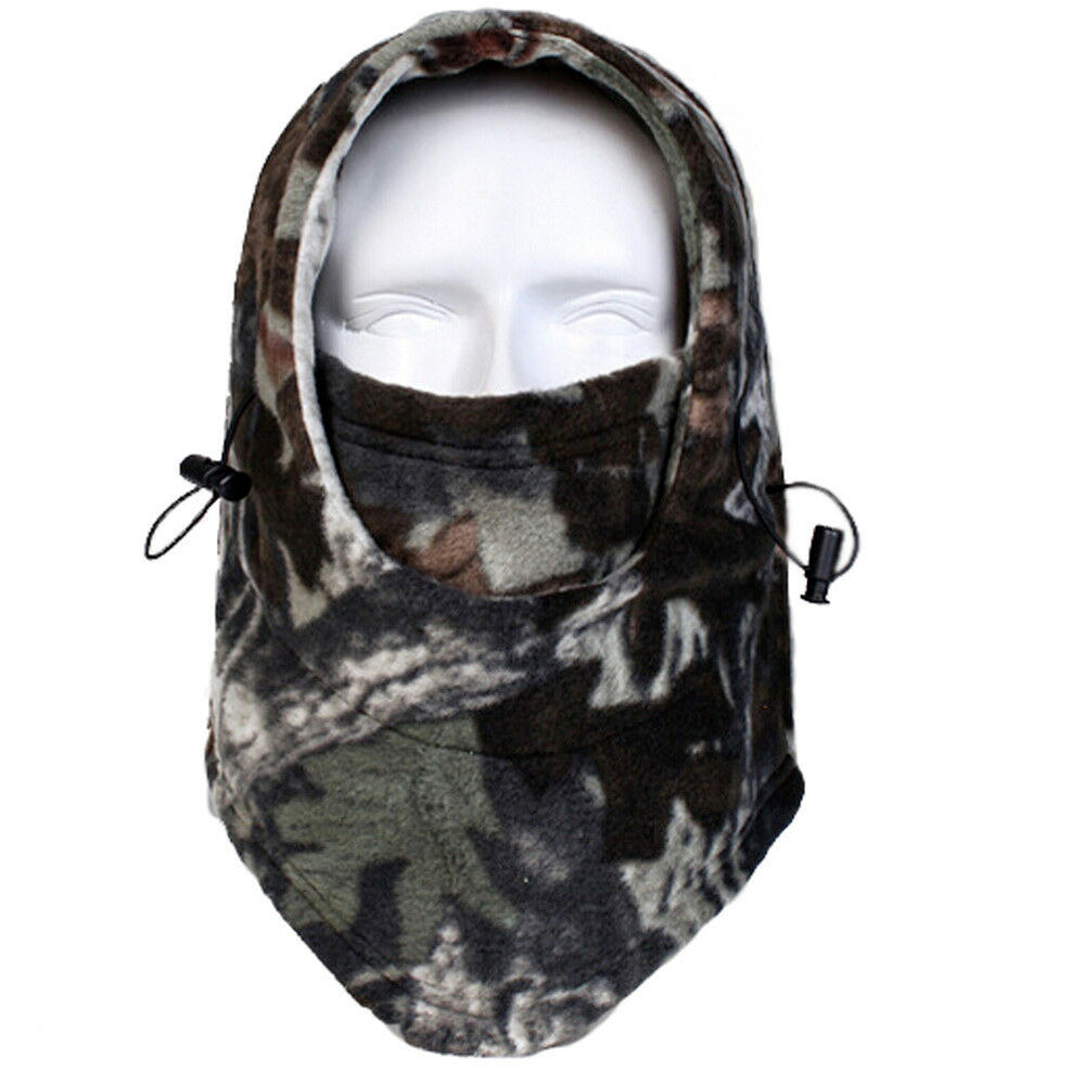 Camo Windproof Fleece Neck Warm Balaclava Ski Full Face Mask for Cold Weather