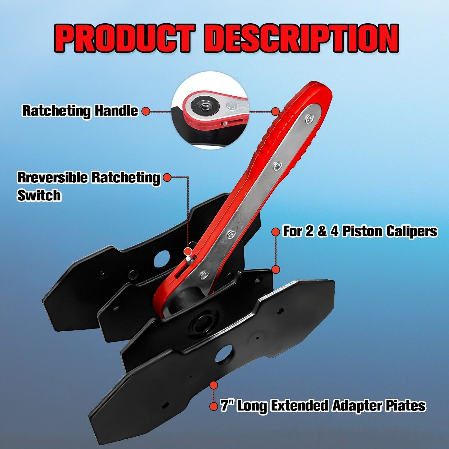 Heavy Duty Tools for Disc Brake Car Compressor Wind Back Tool