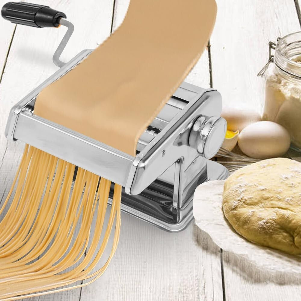 Homemade Pasta Maker Roller – Heavy-Duty Stainless Steel Machine for Spaghetti, Fettuccine & More