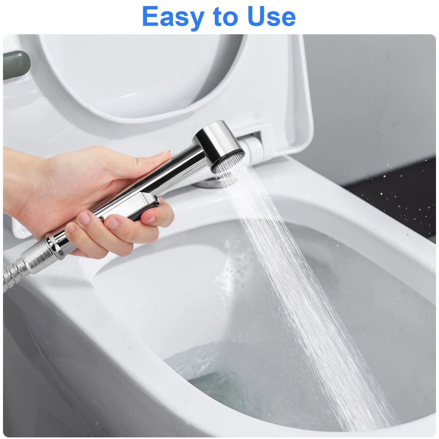 Toilet Bidet Sprayer Kit – Stainless Steel Handheld Shattaf with Adapter Hose