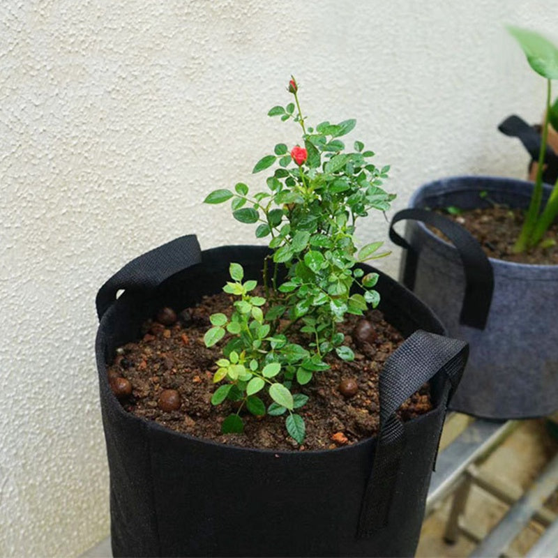 5 Gallon Plant Grow Bags Fabric Pot Nursery Soil Nonwoven W/ Handle 10 Pack