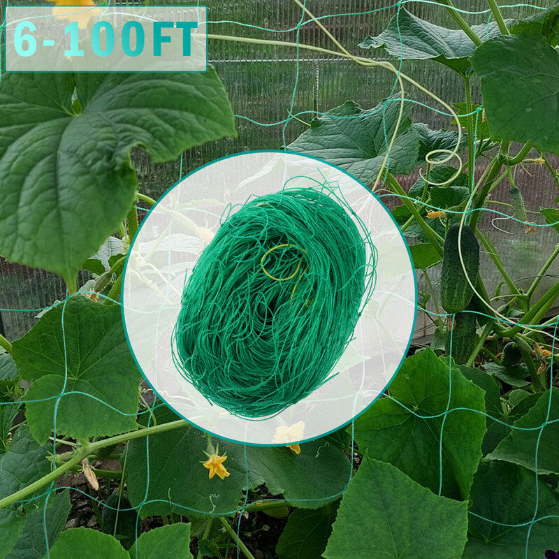 6/50Ft Garden Plant Trellis Netting Heavy Duty Mesh Netting for Climbing Plants