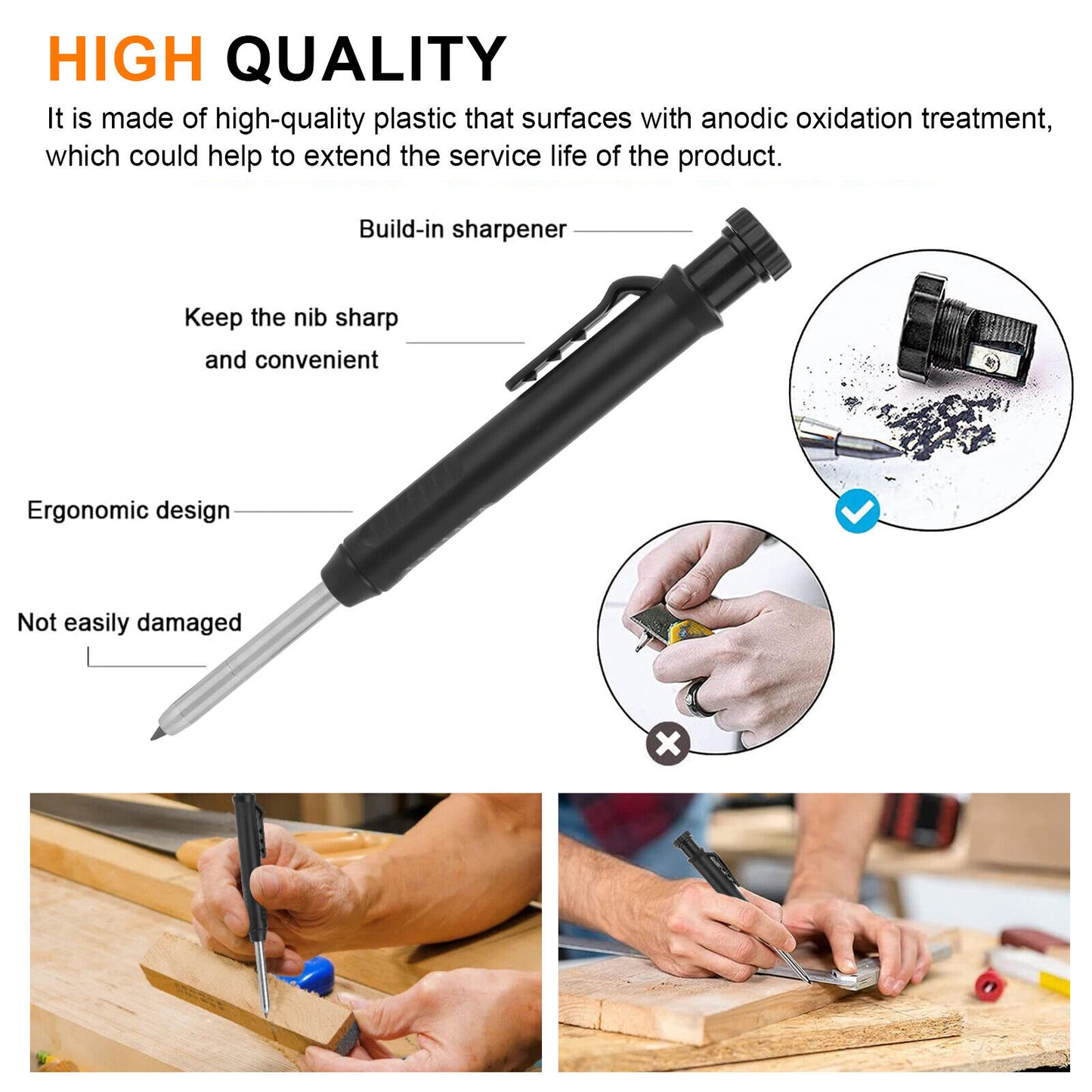 Multifunction Scribing Tool Adjustable Woodworking Measuring Construction Pencil