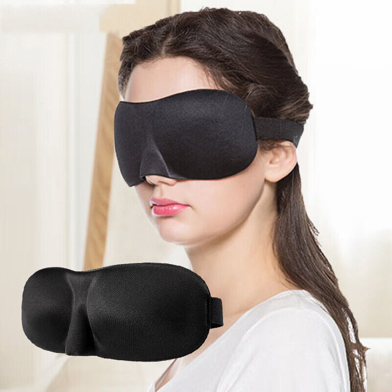 NEW 3D Sleeping Eye Mask for Men Women Soft Pad Blindfold Cover Travel Sleep USA