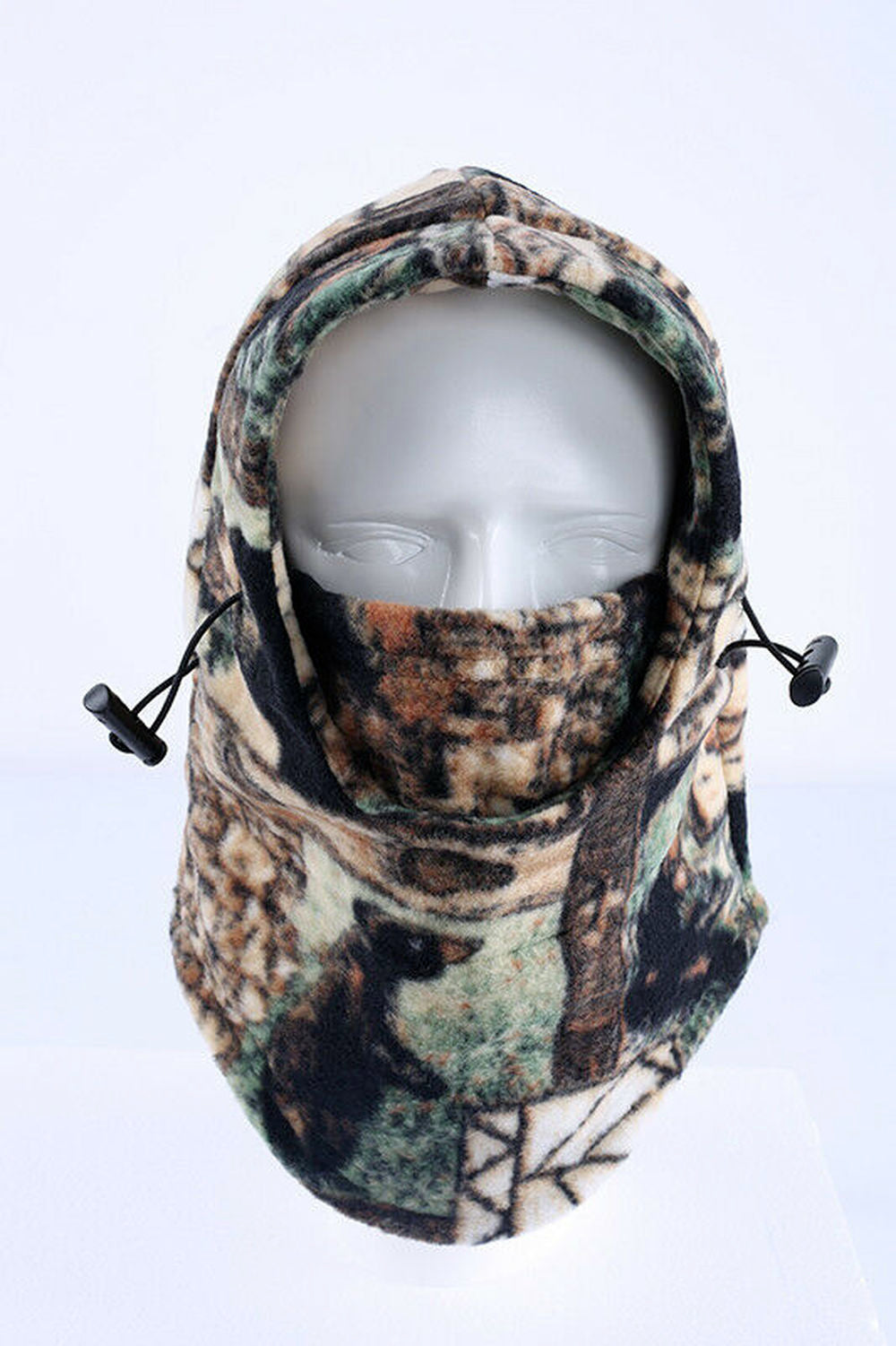 Camo Windproof Fleece Neck Warm Balaclava Ski Full Face Mask for Cold Weather