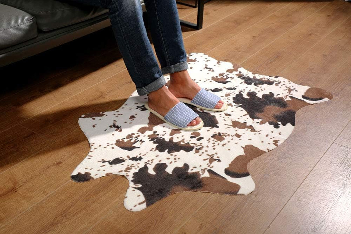 Cute Cow Print Rug Fun Faux Cowhide Area Rug Nice for Decorating Kids Room 29.5" W X 43.3" L