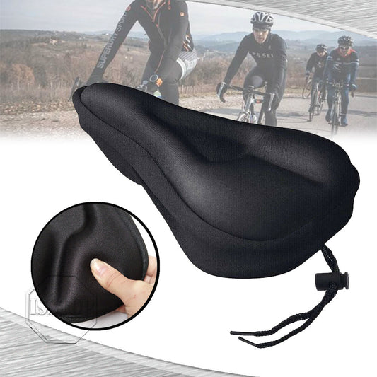 Bicycle Wide Seat Cover Gel Cushion Sporty Soft Padded for Mountain Bike Saddle