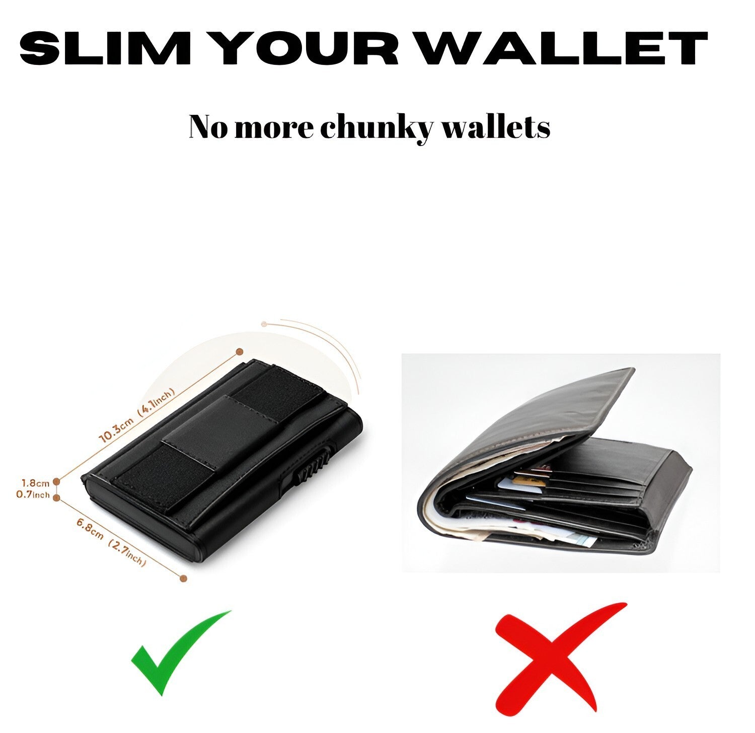 Men's Wallet Slim Genuine Leather Mens RFID Blocking Wallet Money Clip Card Holder