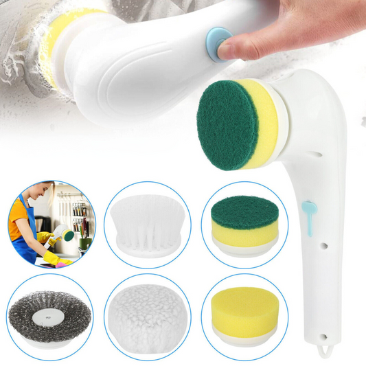 5 in 1 Cordless Electric Spin Scrubber Cleaning Brush Rotating Bathroom 
