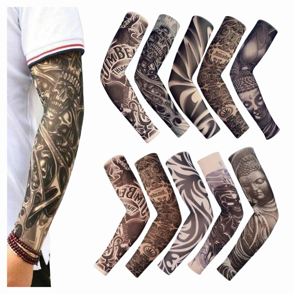 10 PCS Tattoo Cooling Arm Sleeves Cover All Black