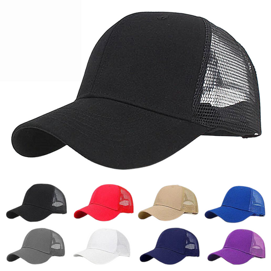Trucker Hat Plain Mesh Back Solid Snapback Baseball Cap Visor Blank Hats Caps