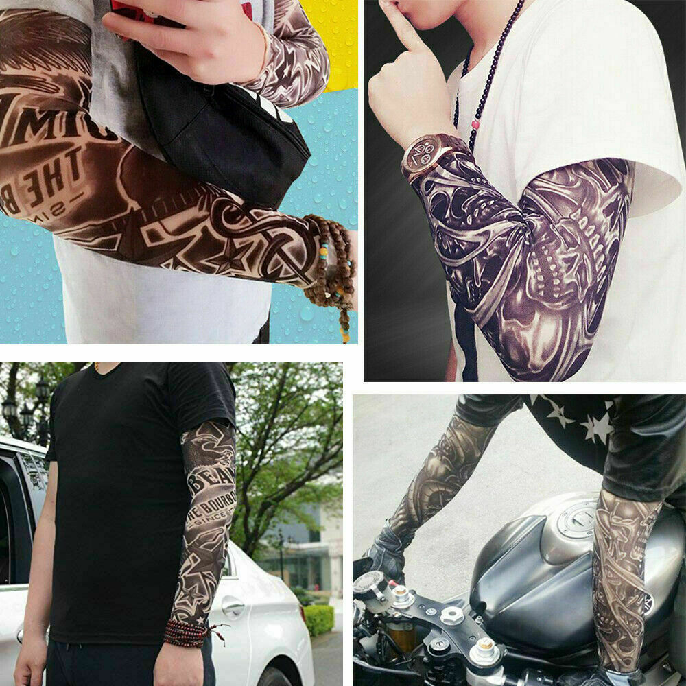 20PCS Set Tattoo Arm Sleeves Arts Fake Temporary Tattoo Arm Sunscreen Sleeves A