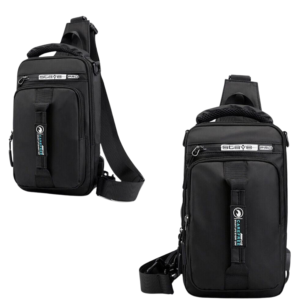 Crossbody Bag Anti-Theft Men'S Sling Crossbody Bag Chest Shoulder Messenger Backpack w/ USB Port