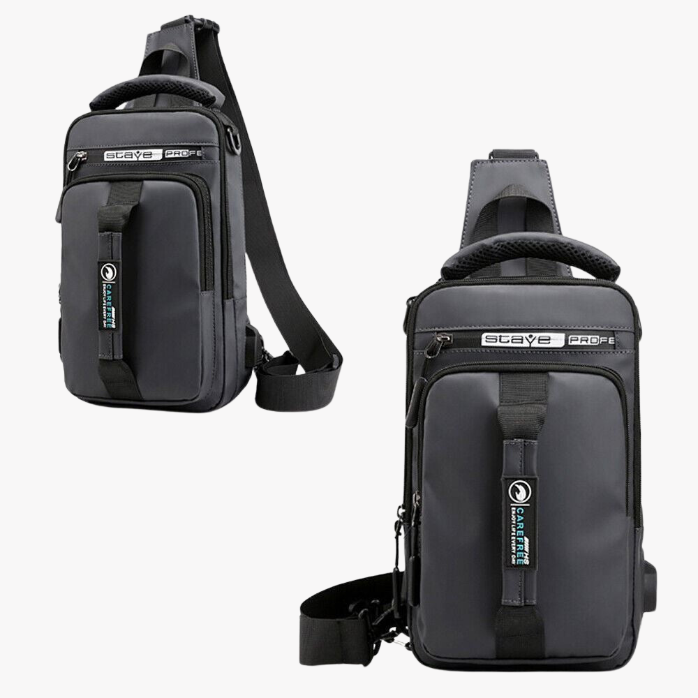 Crossbody Bag Anti-Theft Men'S Sling Crossbody Bag Chest Shoulder Messenger Backpack w/ USB Port